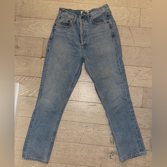 Agolde Riley High Rise Straight Crop (size 23) - Picture 2 of 4